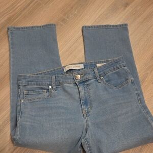 Vintage America Light Blue Cropped Straight Jeans